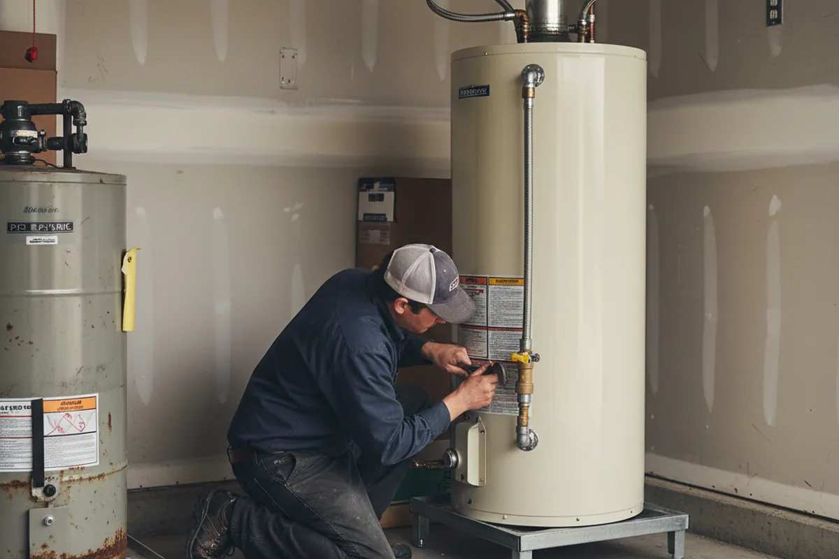Water heater and shutoff valve replacement in Staley
